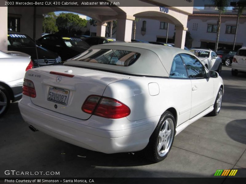 Alabaster White / Ash 2003 Mercedes-Benz CLK 430 Cabriolet