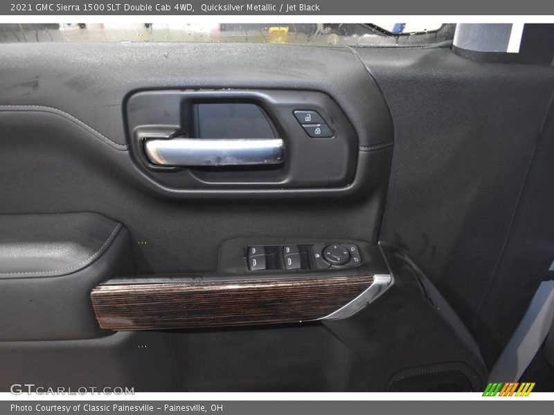 Quicksilver Metallic / Jet Black 2021 GMC Sierra 1500 SLT Double Cab 4WD