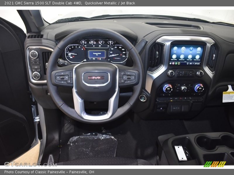 Quicksilver Metallic / Jet Black 2021 GMC Sierra 1500 SLT Double Cab 4WD