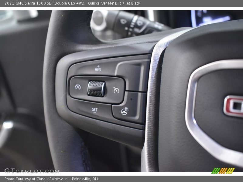Quicksilver Metallic / Jet Black 2021 GMC Sierra 1500 SLT Double Cab 4WD