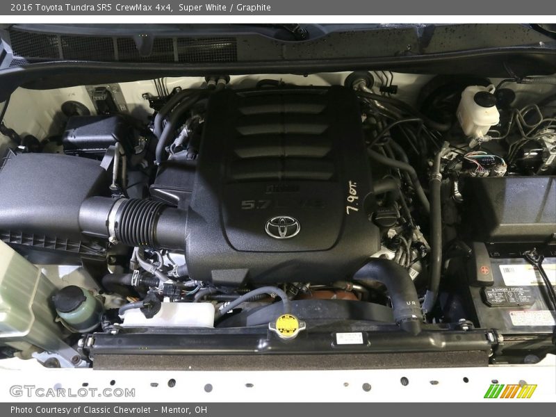 Super White / Graphite 2016 Toyota Tundra SR5 CrewMax 4x4