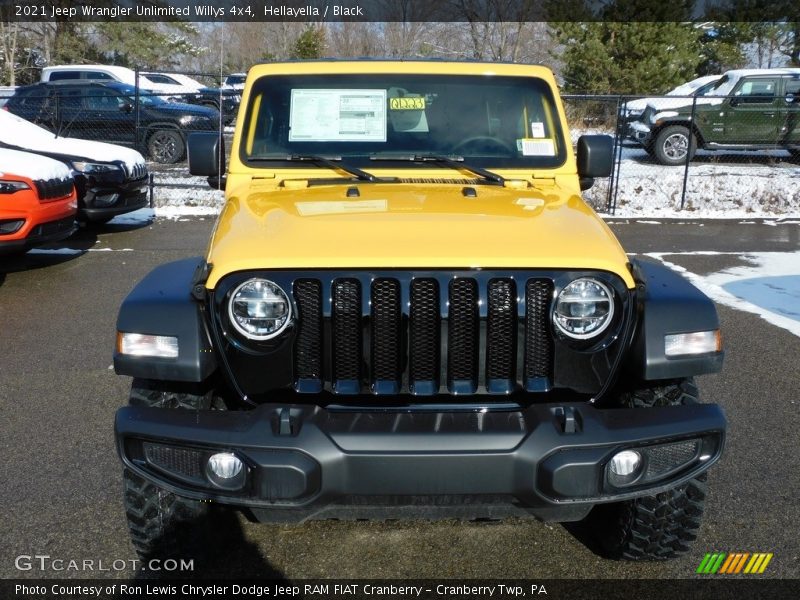 Hellayella / Black 2021 Jeep Wrangler Unlimited Willys 4x4
