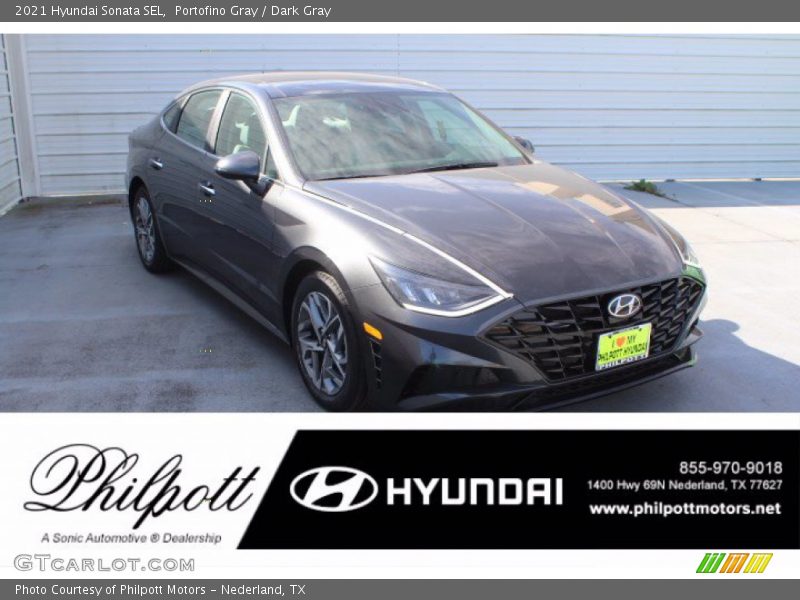 Portofino Gray / Dark Gray 2021 Hyundai Sonata SEL