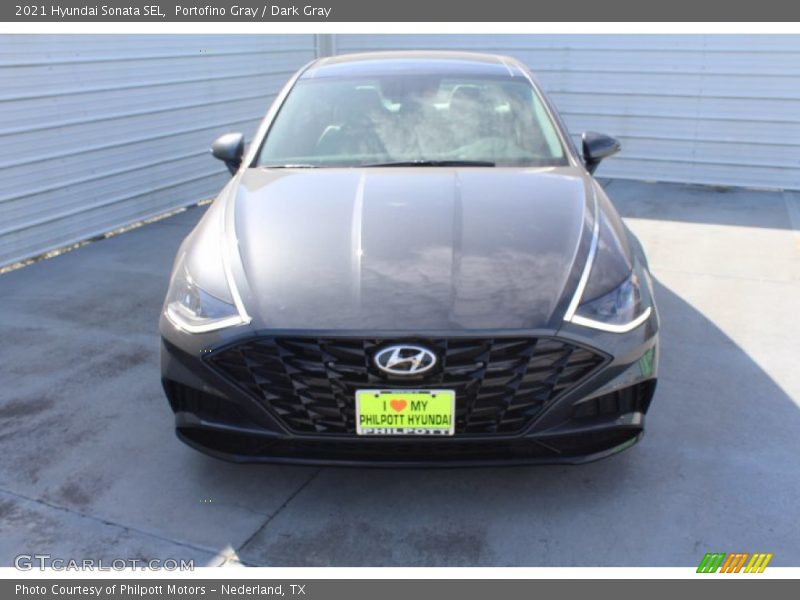 Portofino Gray / Dark Gray 2021 Hyundai Sonata SEL