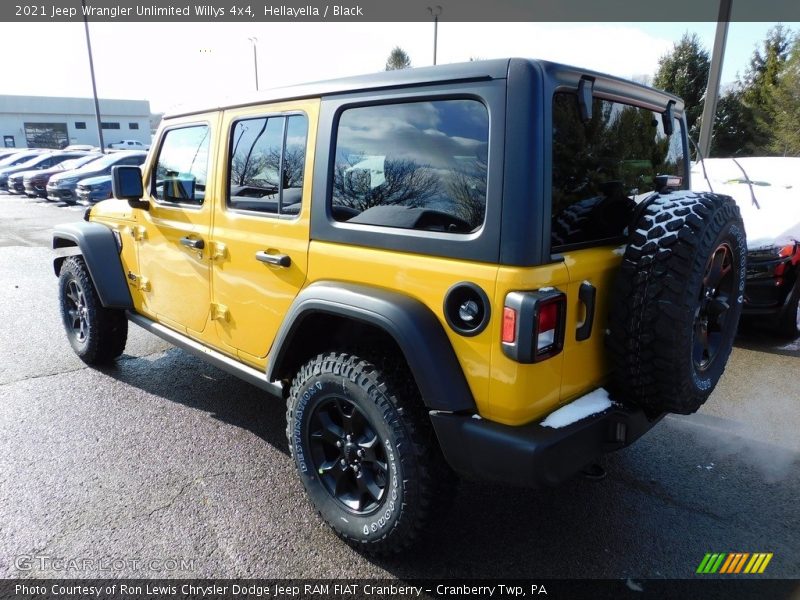 Hellayella / Black 2021 Jeep Wrangler Unlimited Willys 4x4