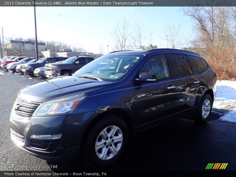Atlantis Blue Metallic / Dark Titanium/Light Titanium 2013 Chevrolet Traverse LS AWD