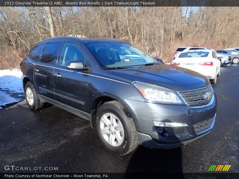 Atlantis Blue Metallic / Dark Titanium/Light Titanium 2013 Chevrolet Traverse LS AWD