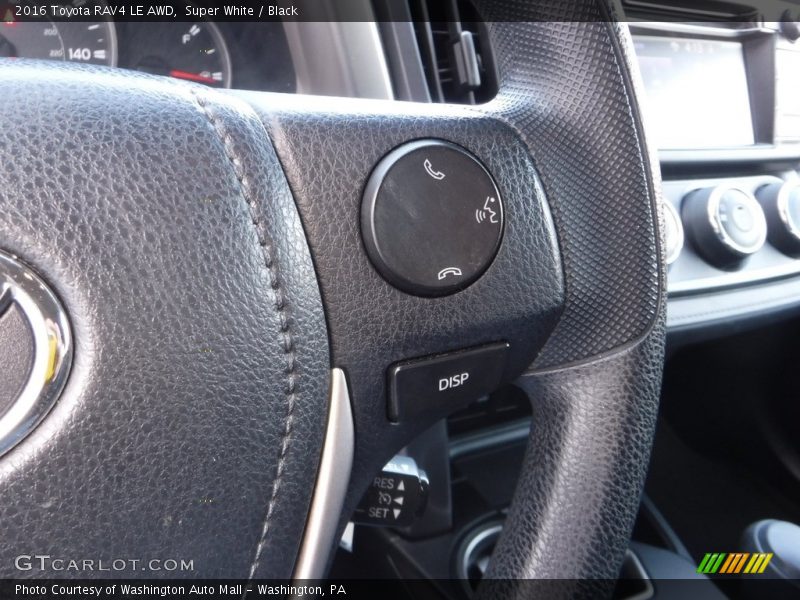 Super White / Black 2016 Toyota RAV4 LE AWD