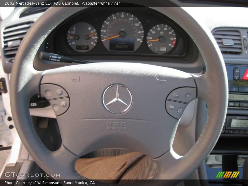 Alabaster White / Ash 2003 Mercedes-Benz CLK 430 Cabriolet
