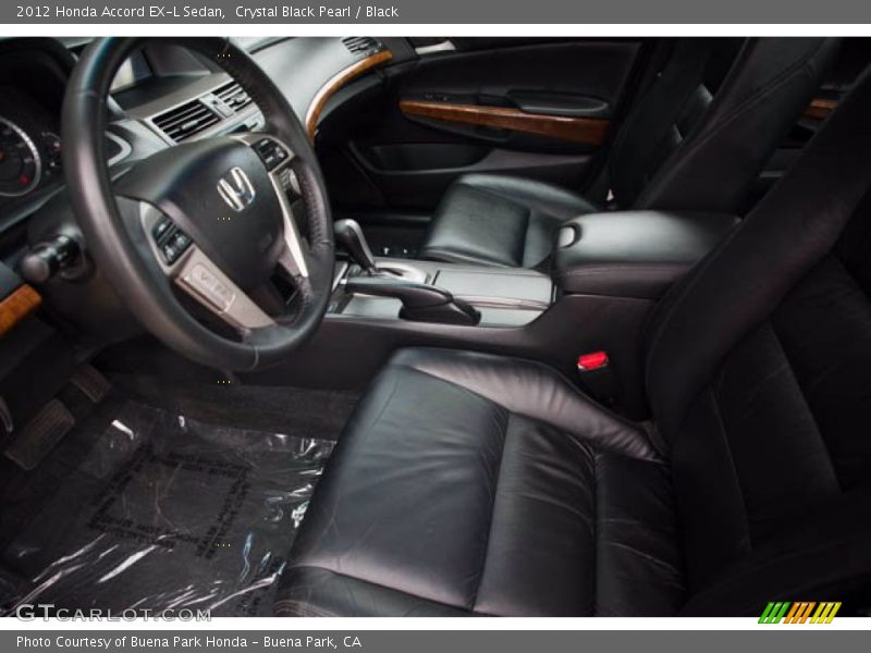 Crystal Black Pearl / Black 2012 Honda Accord EX-L Sedan