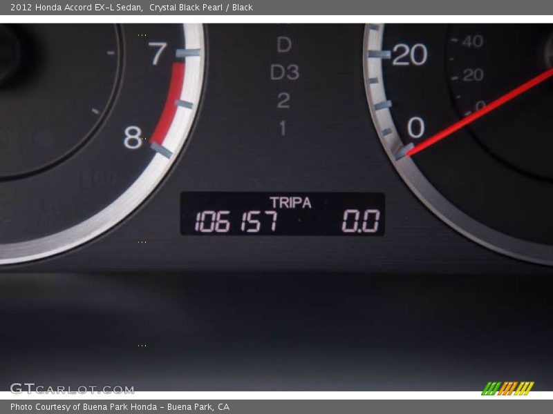 Crystal Black Pearl / Black 2012 Honda Accord EX-L Sedan