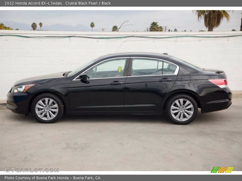 Crystal Black Pearl / Black 2012 Honda Accord EX-L Sedan