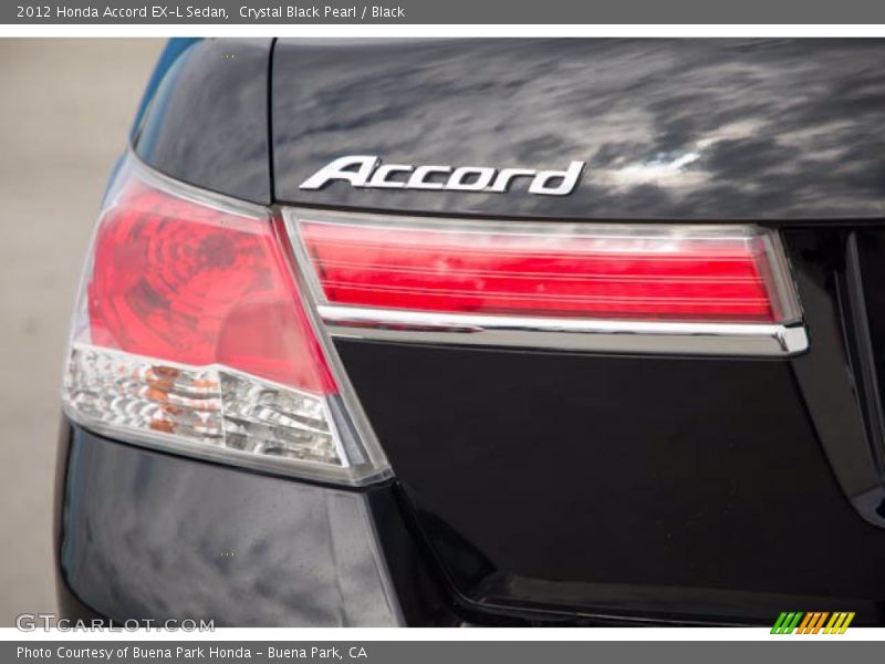 Crystal Black Pearl / Black 2012 Honda Accord EX-L Sedan