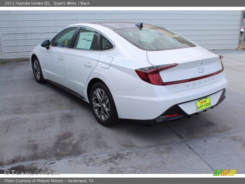 Quartz White / Black 2021 Hyundai Sonata SEL