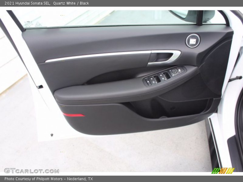 Quartz White / Black 2021 Hyundai Sonata SEL
