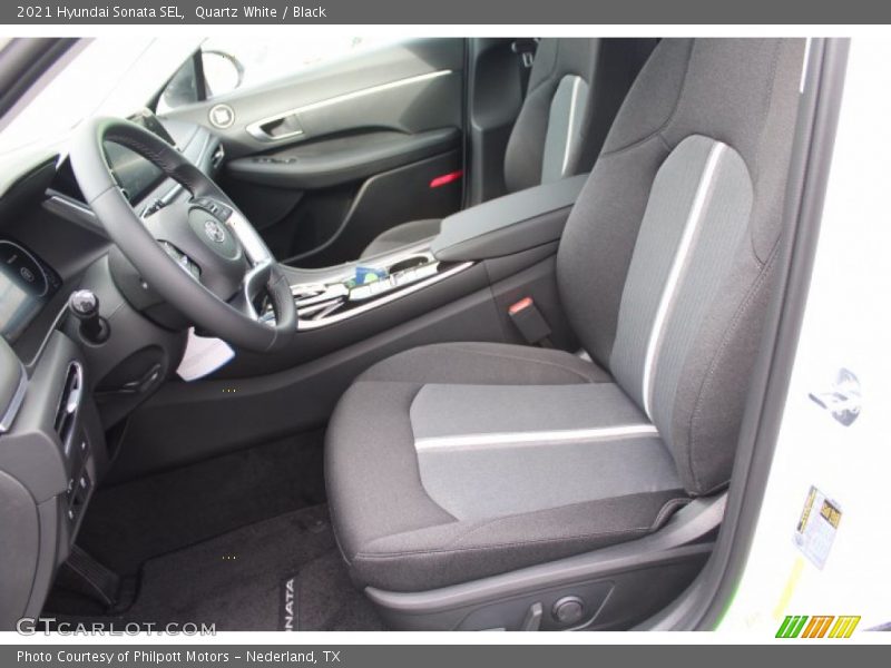 Quartz White / Black 2021 Hyundai Sonata SEL