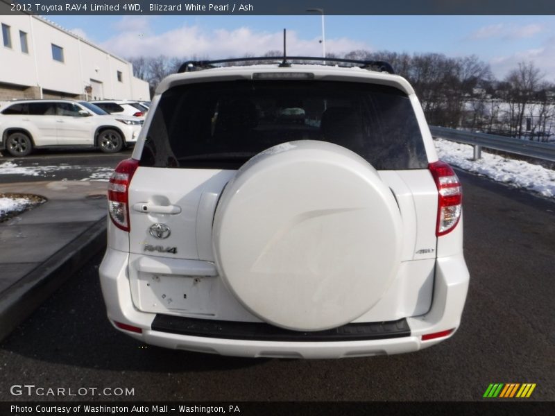 Blizzard White Pearl / Ash 2012 Toyota RAV4 Limited 4WD