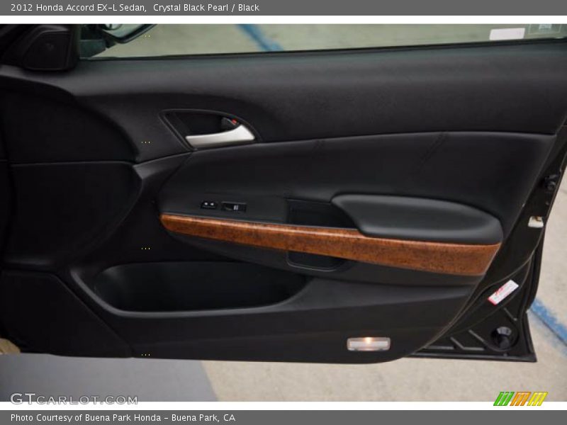 Crystal Black Pearl / Black 2012 Honda Accord EX-L Sedan