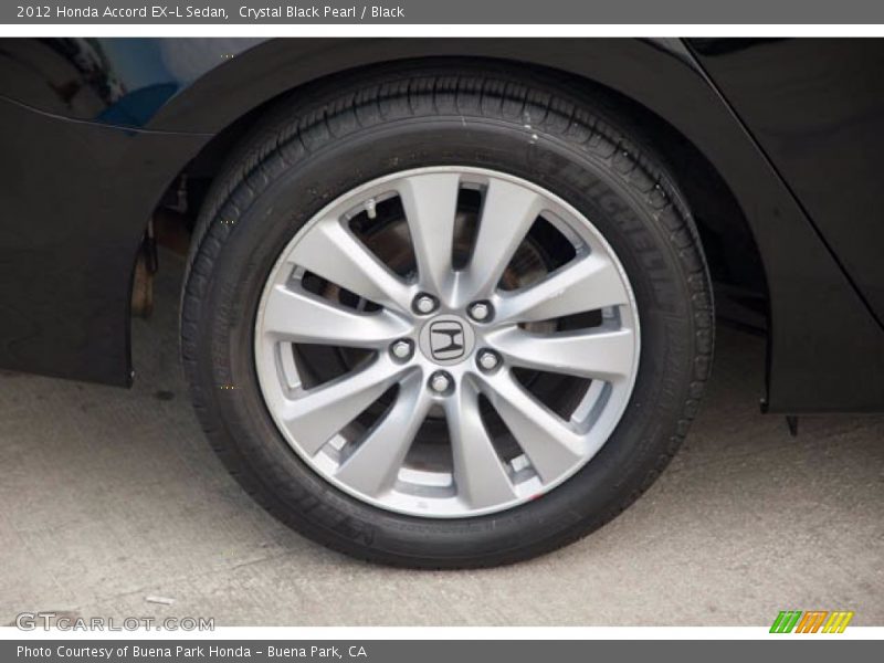 Crystal Black Pearl / Black 2012 Honda Accord EX-L Sedan