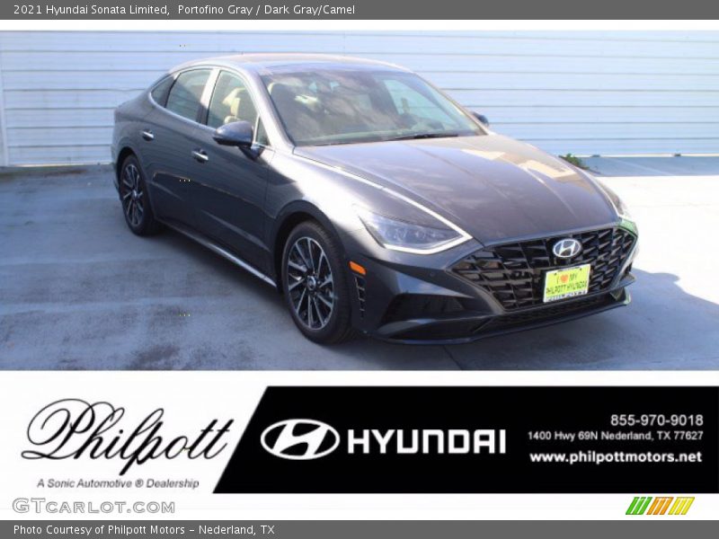 Portofino Gray / Dark Gray/Camel 2021 Hyundai Sonata Limited