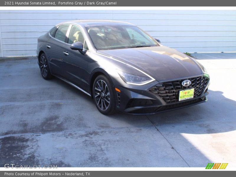 Portofino Gray / Dark Gray/Camel 2021 Hyundai Sonata Limited