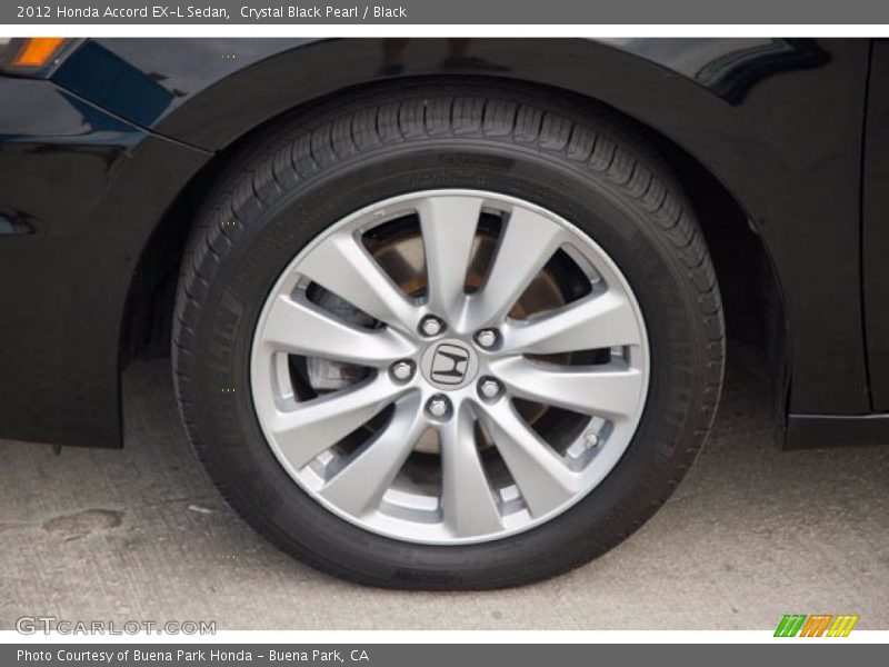 Crystal Black Pearl / Black 2012 Honda Accord EX-L Sedan
