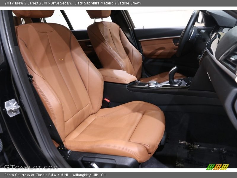 Black Sapphire Metallic / Saddle Brown 2017 BMW 3 Series 330i xDrive Sedan