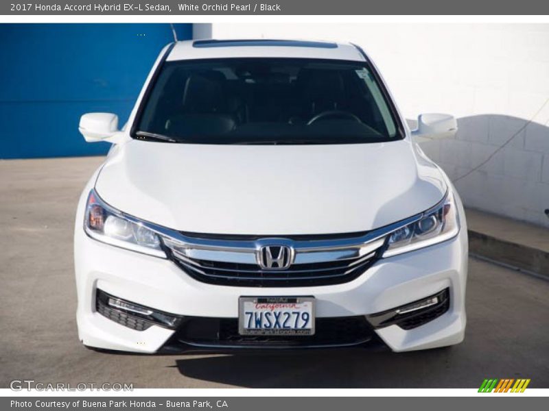 White Orchid Pearl / Black 2017 Honda Accord Hybrid EX-L Sedan