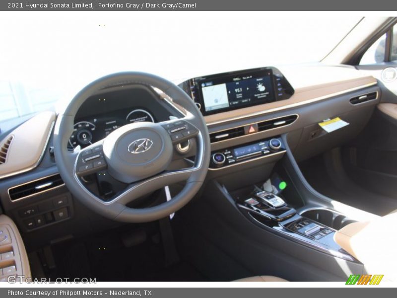 Portofino Gray / Dark Gray/Camel 2021 Hyundai Sonata Limited