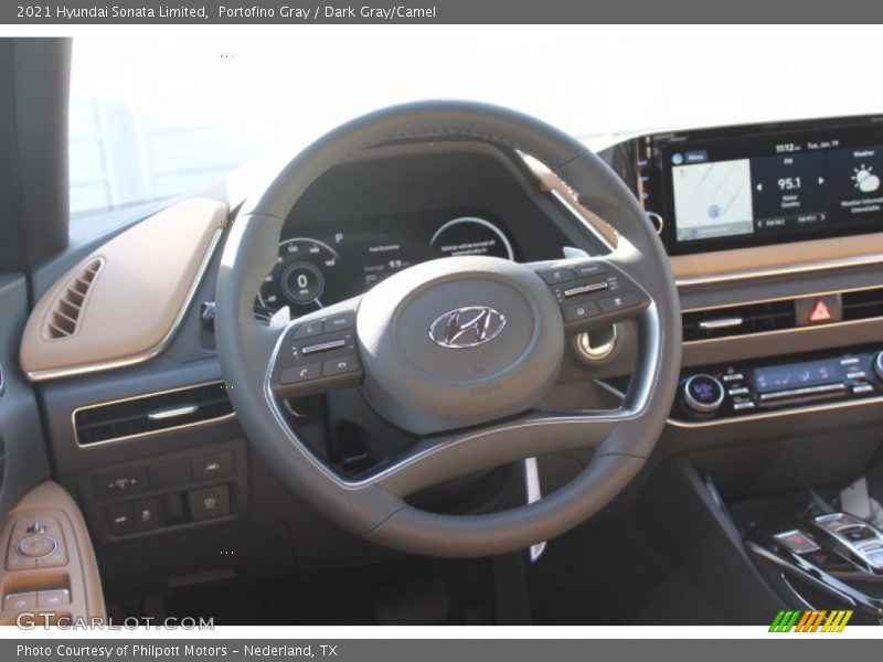 Portofino Gray / Dark Gray/Camel 2021 Hyundai Sonata Limited