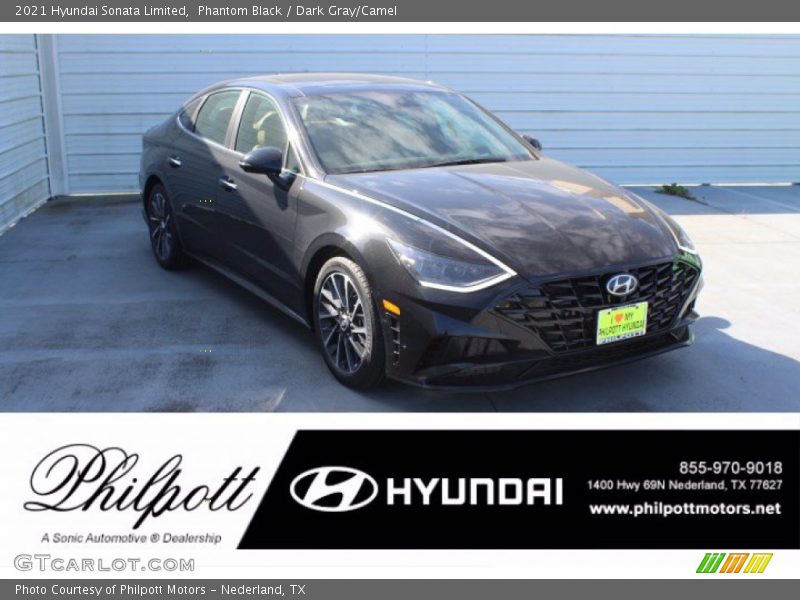 Phantom Black / Dark Gray/Camel 2021 Hyundai Sonata Limited