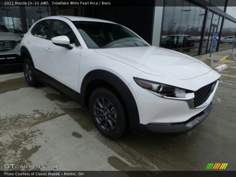 Snowflake White Pearl Mica / Black 2021 Mazda CX-30 AWD