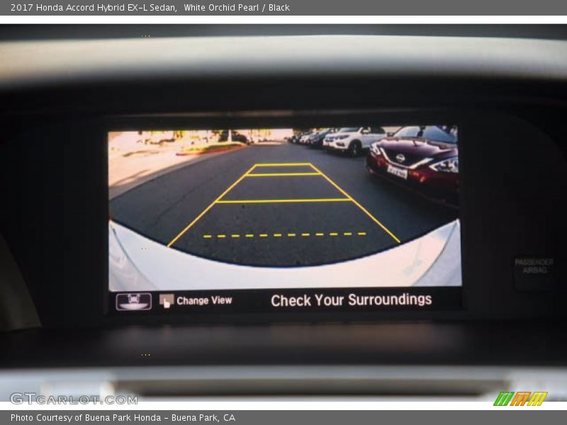 White Orchid Pearl / Black 2017 Honda Accord Hybrid EX-L Sedan