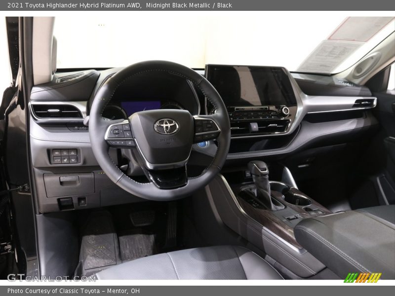 Midnight Black Metallic / Black 2021 Toyota Highlander Hybrid Platinum AWD