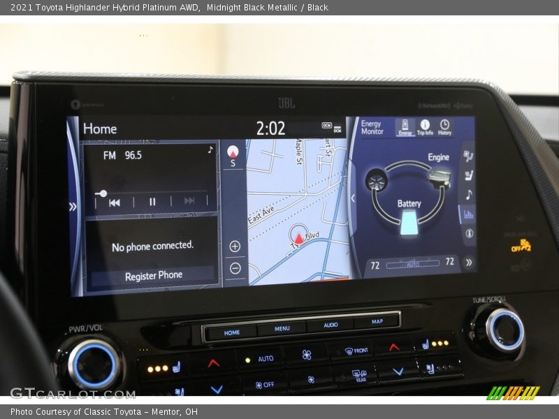 Midnight Black Metallic / Black 2021 Toyota Highlander Hybrid Platinum AWD