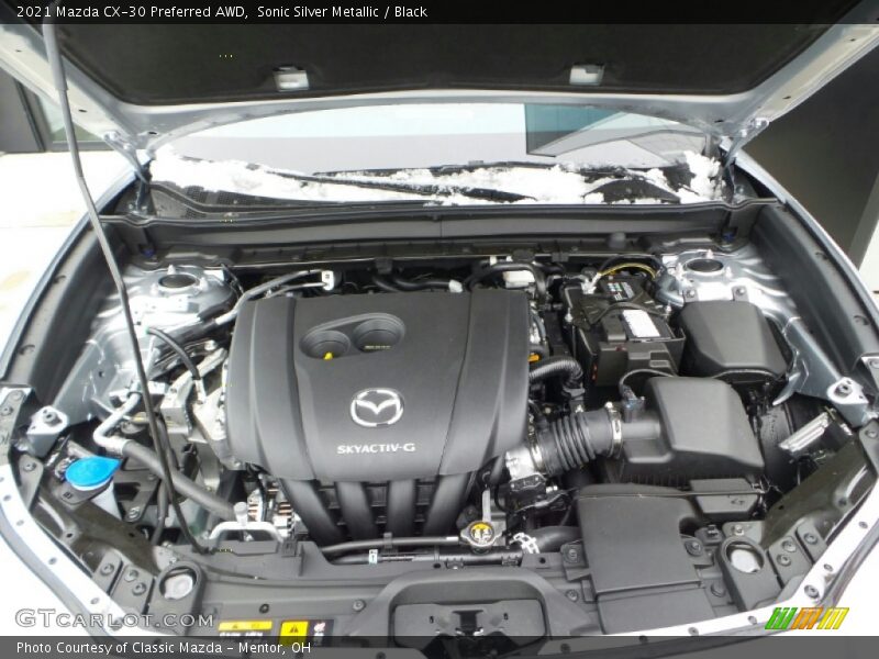 Sonic Silver Metallic / Black 2021 Mazda CX-30 Preferred AWD