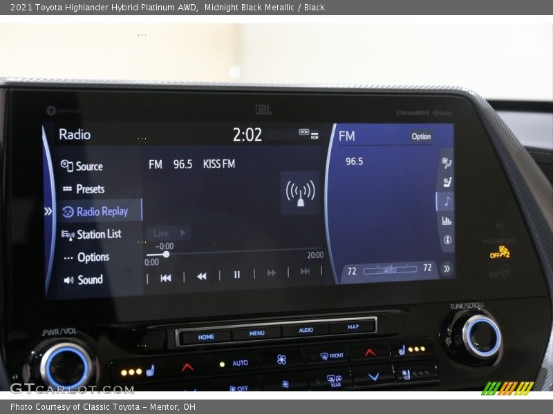 Midnight Black Metallic / Black 2021 Toyota Highlander Hybrid Platinum AWD