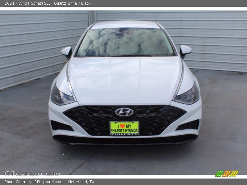 Quartz White / Black 2021 Hyundai Sonata SEL
