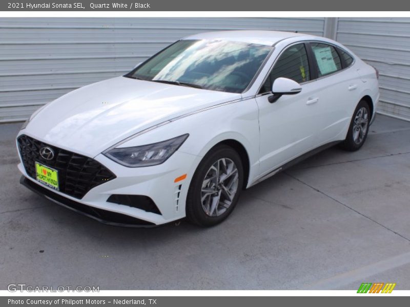 Quartz White / Black 2021 Hyundai Sonata SEL