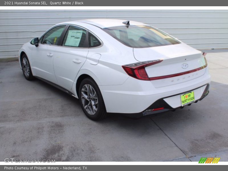 Quartz White / Black 2021 Hyundai Sonata SEL