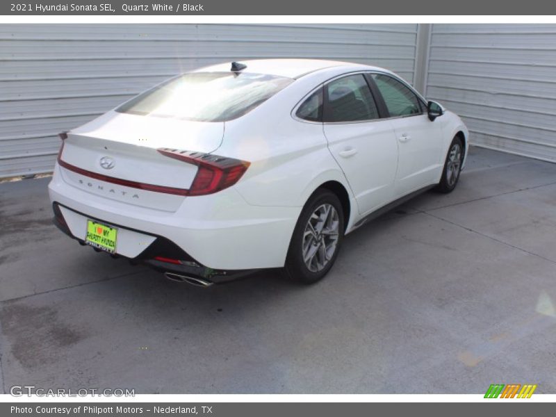 Quartz White / Black 2021 Hyundai Sonata SEL