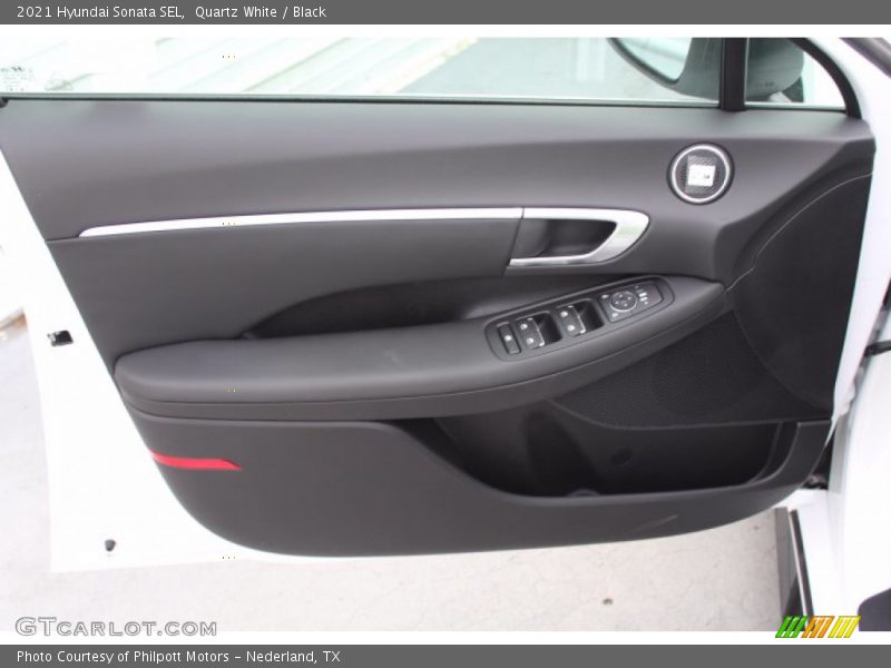Quartz White / Black 2021 Hyundai Sonata SEL