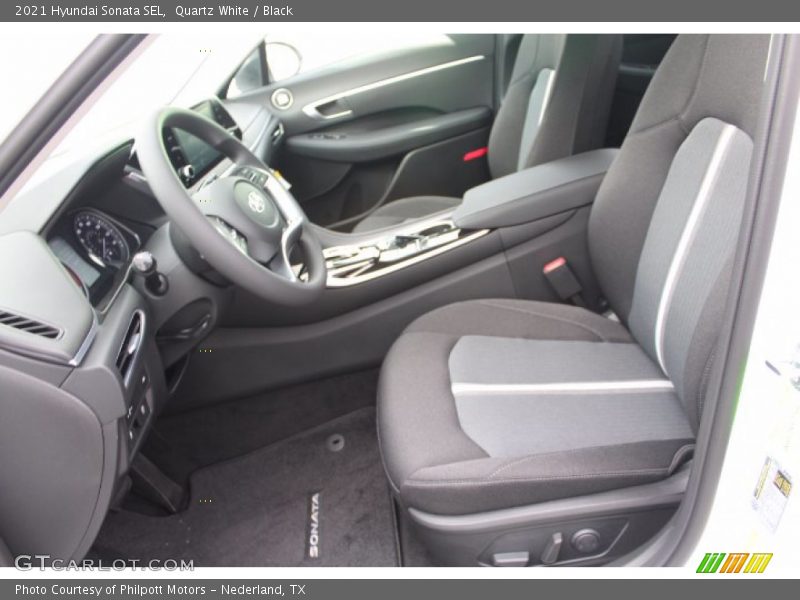 Quartz White / Black 2021 Hyundai Sonata SEL