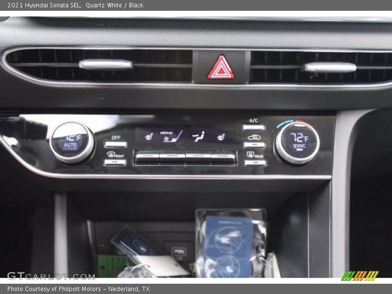 Quartz White / Black 2021 Hyundai Sonata SEL