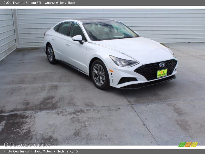 Quartz White / Black 2021 Hyundai Sonata SEL