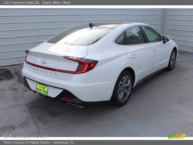 Quartz White / Black 2021 Hyundai Sonata SEL