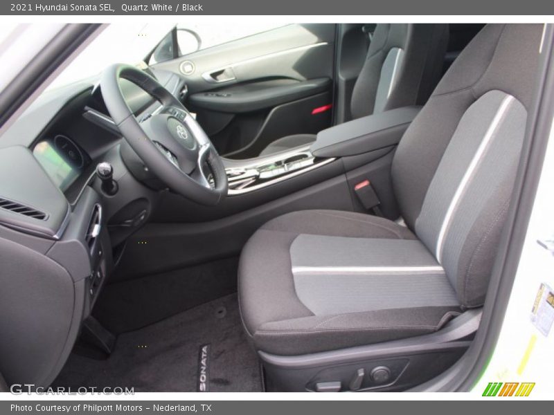 Quartz White / Black 2021 Hyundai Sonata SEL