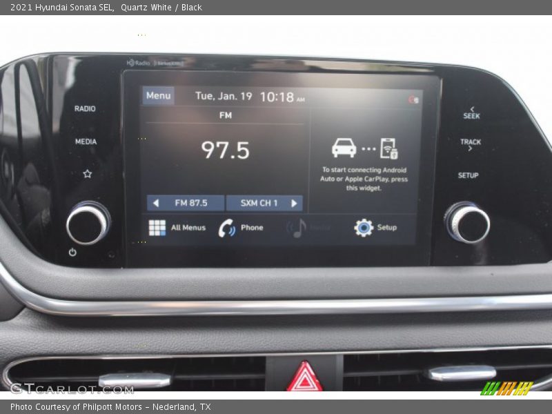 Quartz White / Black 2021 Hyundai Sonata SEL