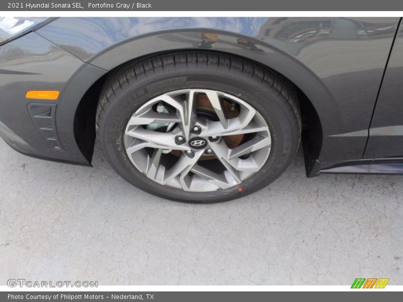 Portofino Gray / Black 2021 Hyundai Sonata SEL