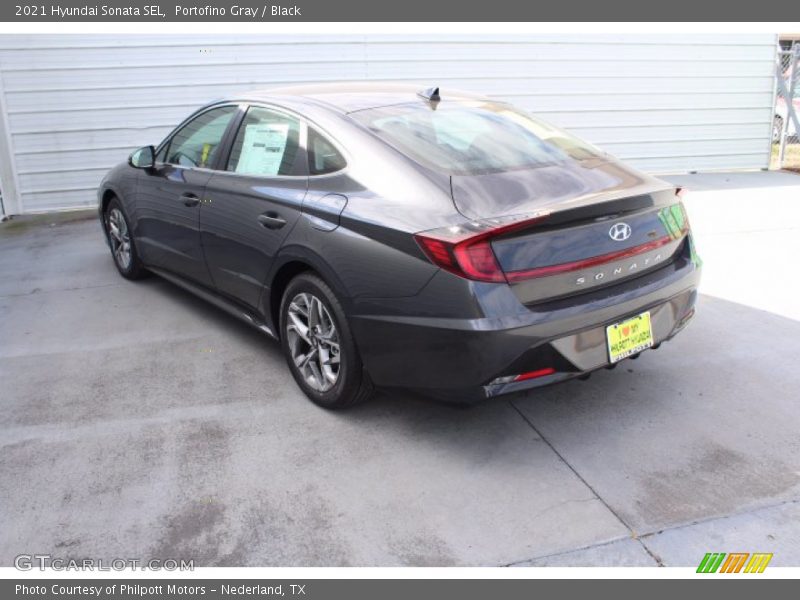 Portofino Gray / Black 2021 Hyundai Sonata SEL